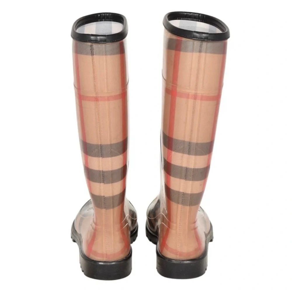 Burberry Rain Nova Check Rain Boots - Picture 2 of 9